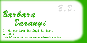barbara daranyi business card